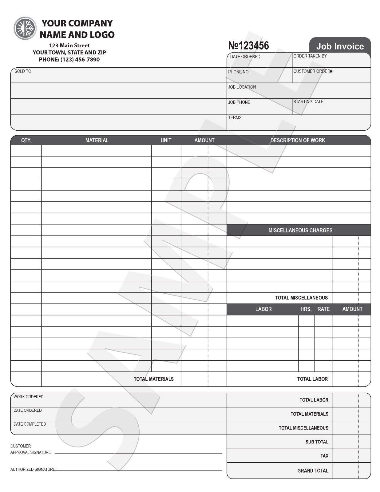 100 Custom Invoice / Sales Receipt / Estimate / Quote / Proposal Carbonless Form