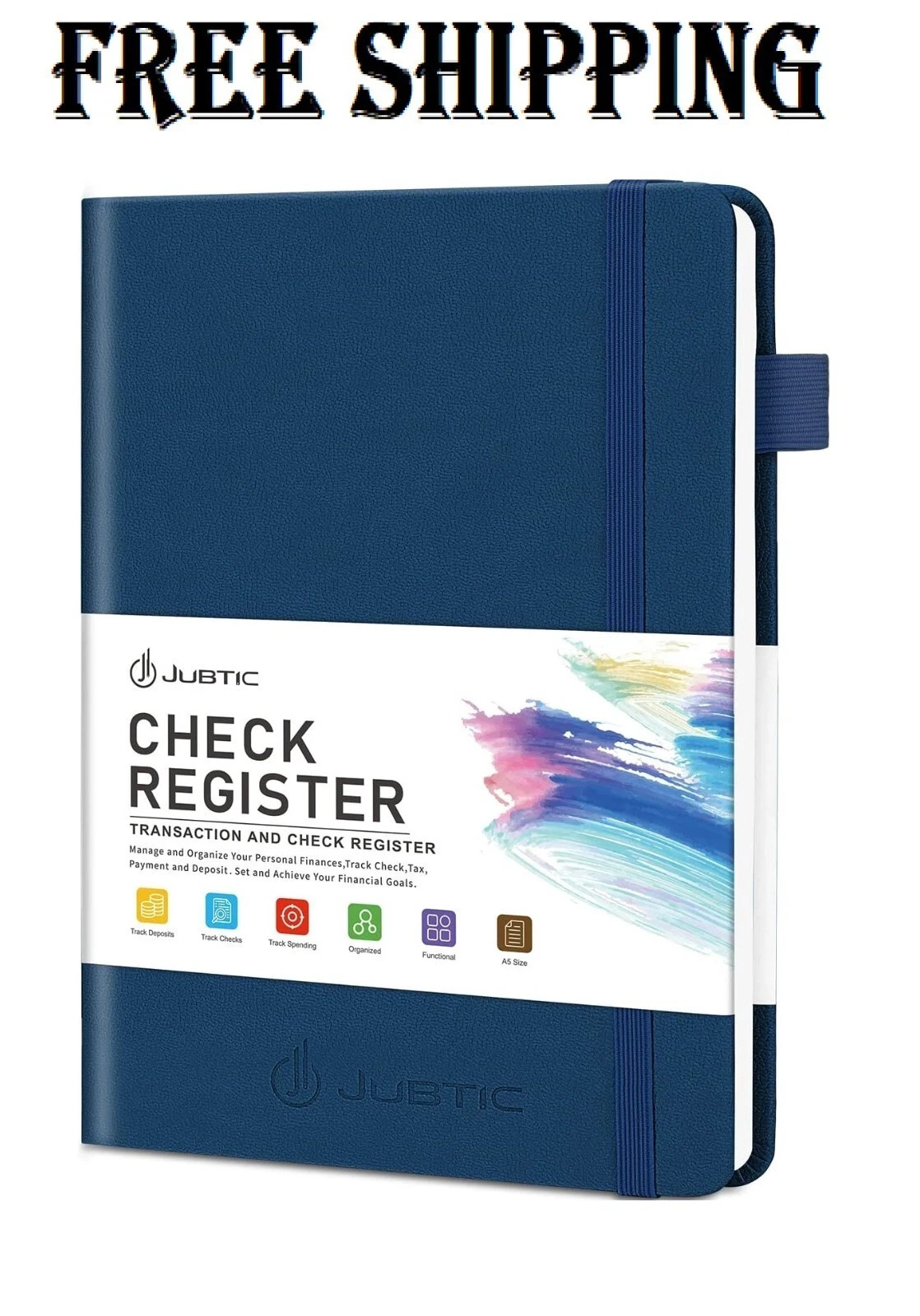 A5 Check Registers for Personal Checkbook, Ledger Transaction Registers Log B.