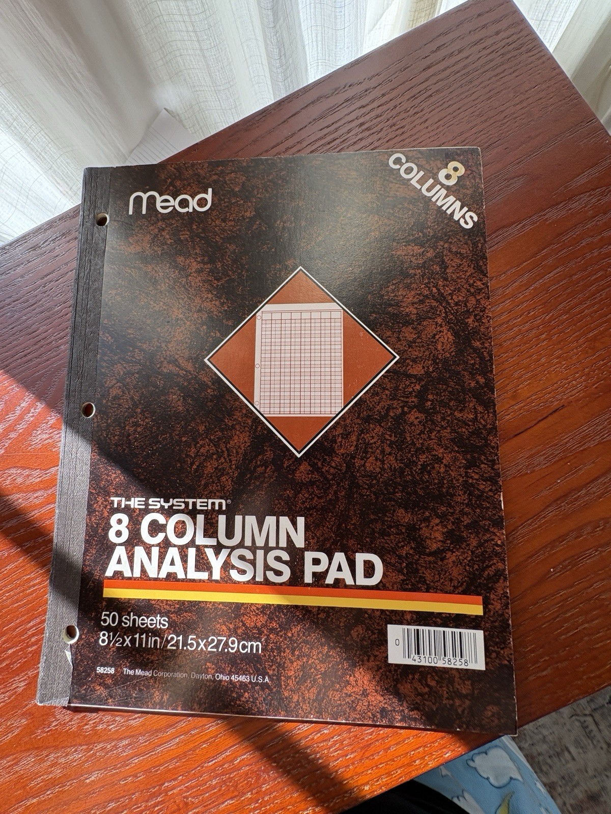 Vintage Mead 8 Column Analysis Pad | 50 Sheets | Accounting Ledger Movie Prop