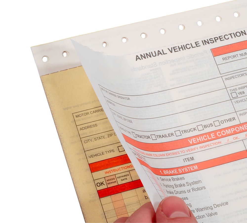 8.5″x11.75″ Annual Vehicle Inspection Report Form DOT Compliant 20Pcs