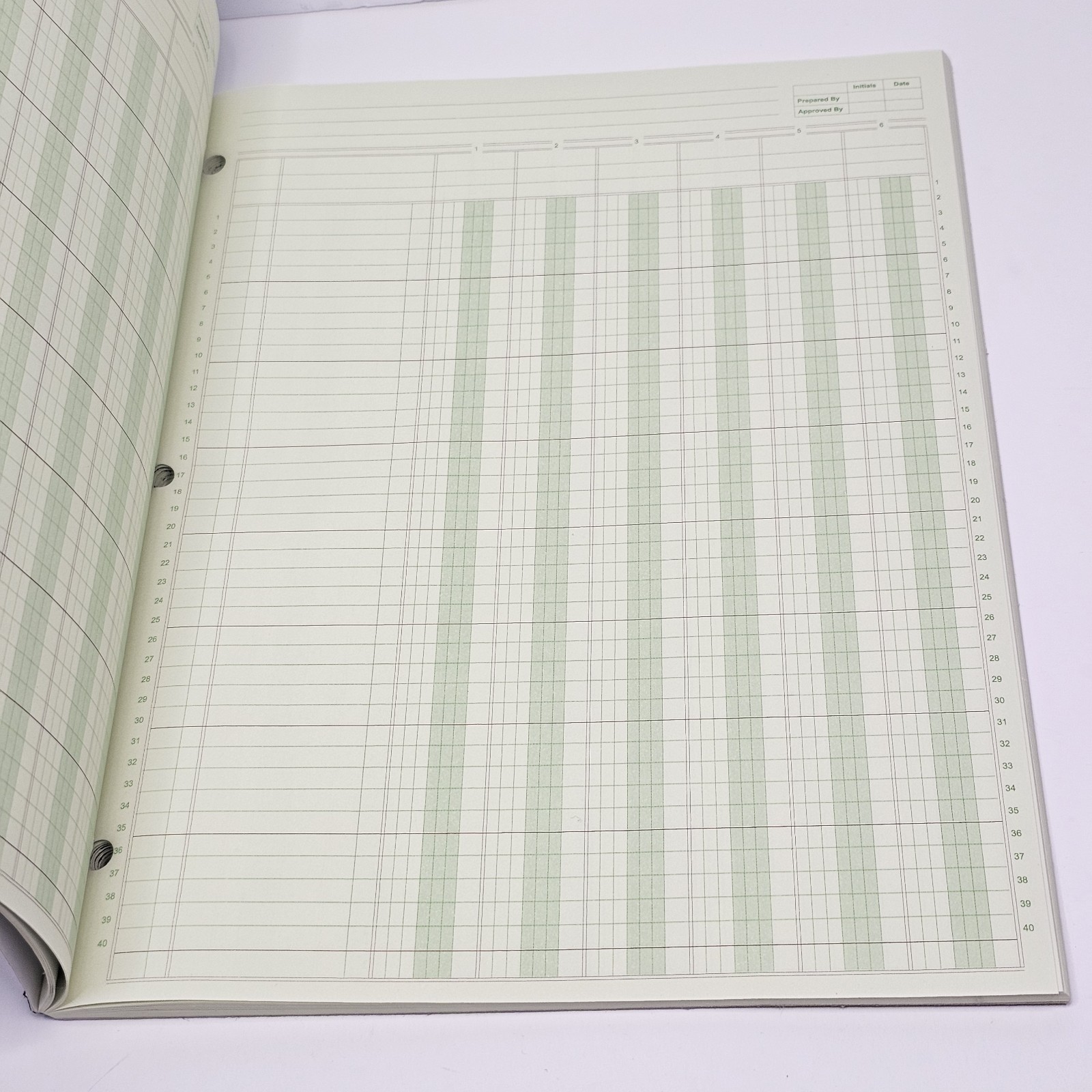 Norcom, Columnar Ledger Pad, 6 Columns, 8.5″ x 11″, Letter Size, 50 Sheets