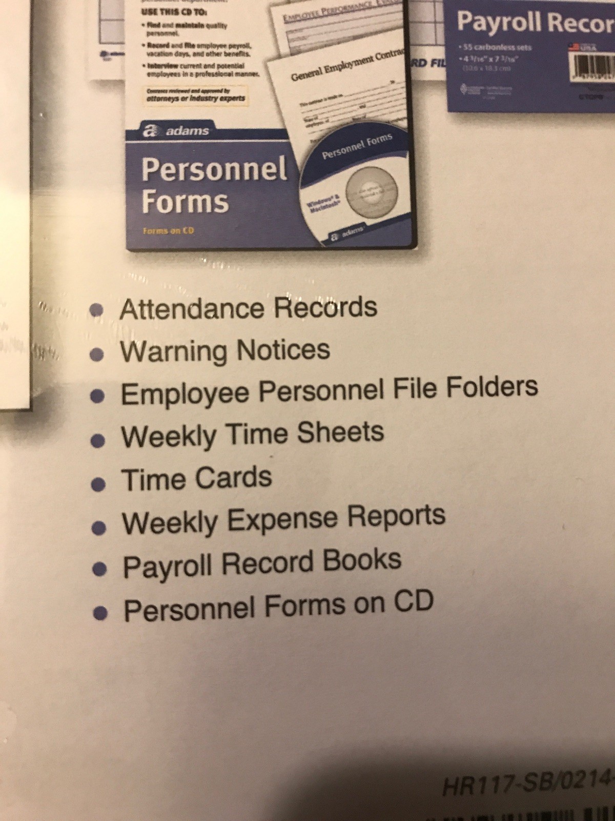 Adams New Employee Information Forms, 50 Forms, HR117
