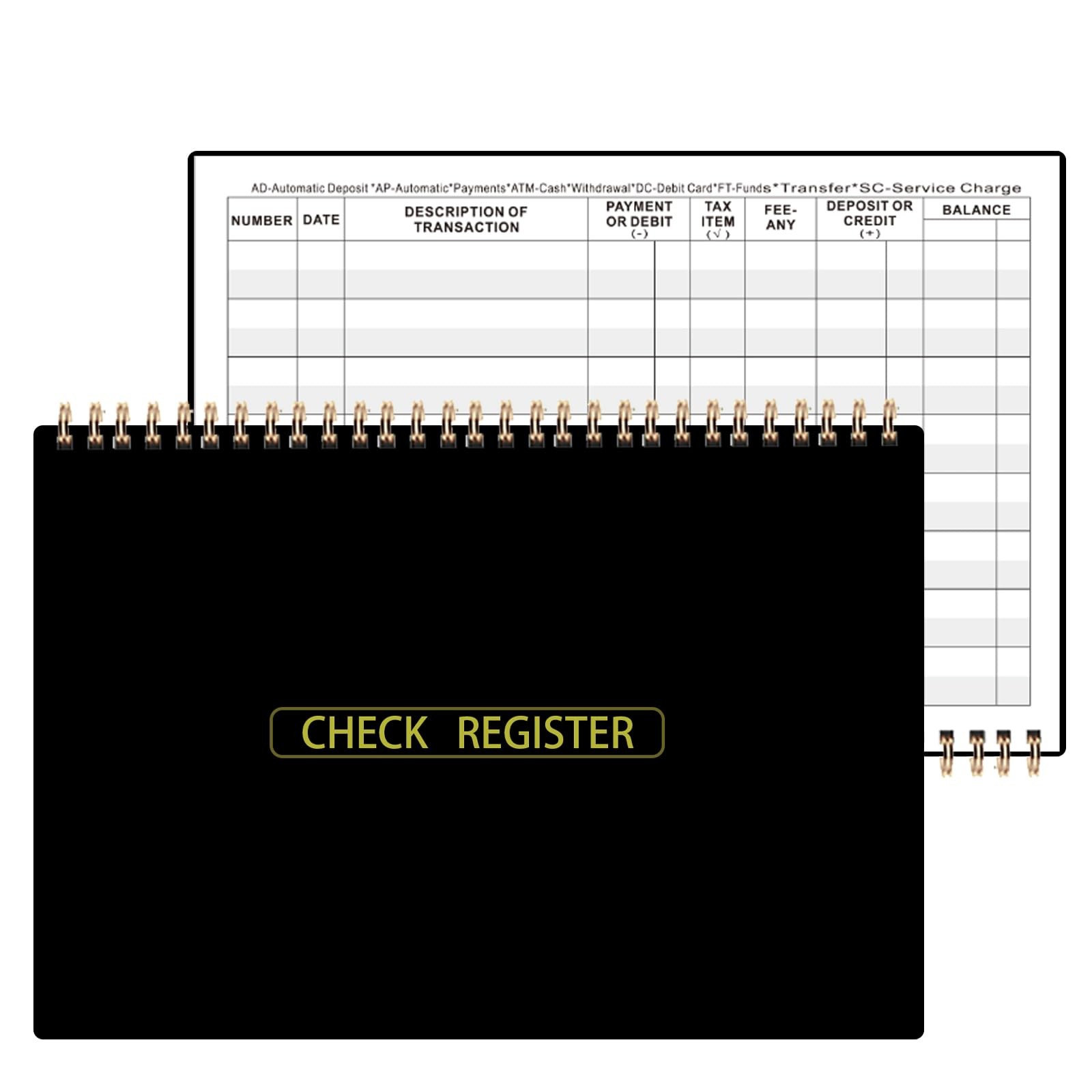 Checkbook Register – Large Print, Spiral Bound, 60 Pages for Easy Transactions