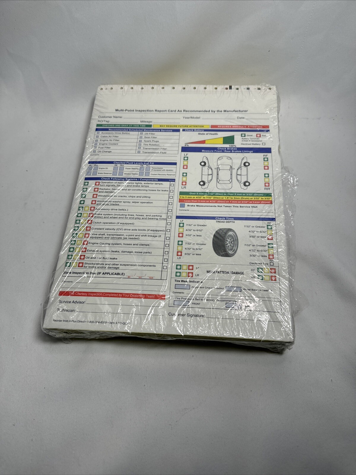 Multi-Point Inspection Form – 2 Part NCR, White-Yellow Paper, 8.5″ x 11″ – 25…