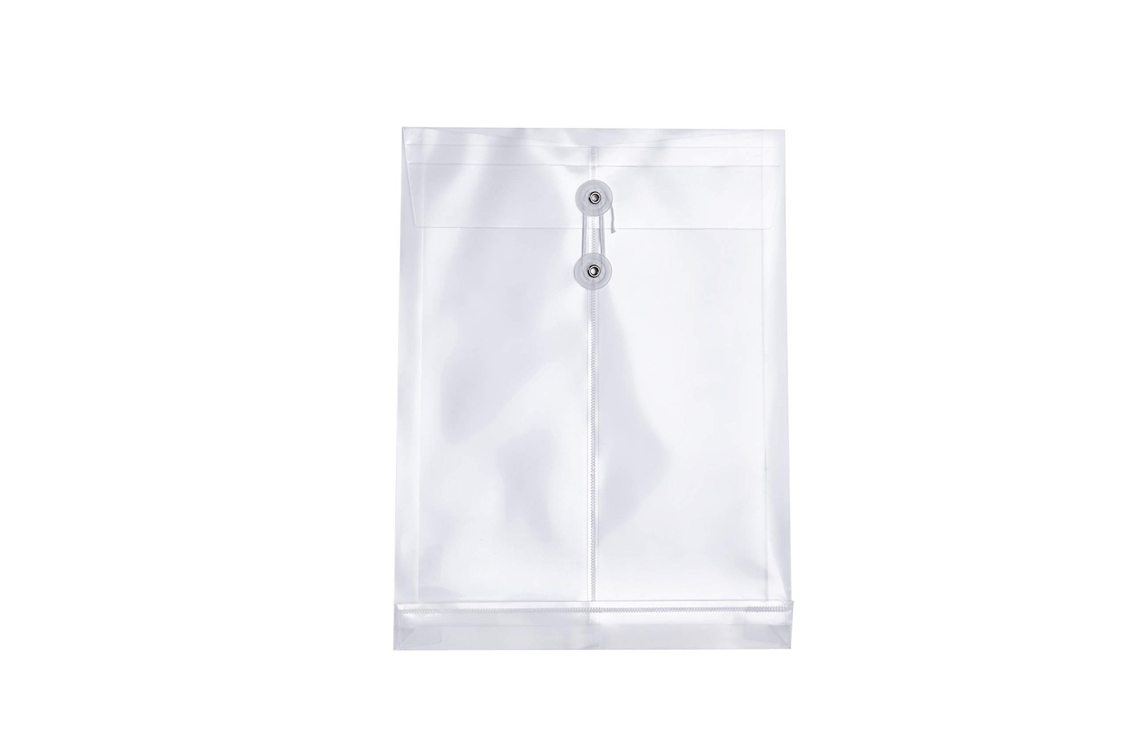 JIZISO 12 Pack Clear Plastic Envelopes Poly Expandable Transparent