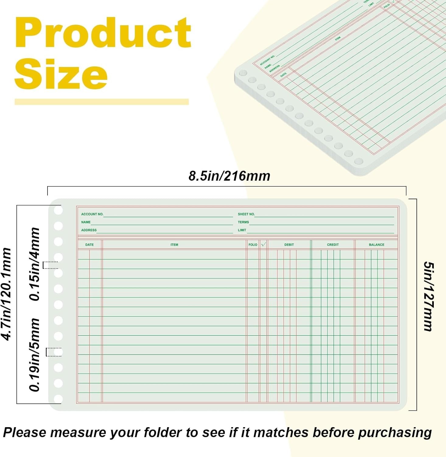 200 Pcs Ledger Sheets 5″ X 8.5″ Extra Sheets Ledger Paper Ledger Books for Bookk