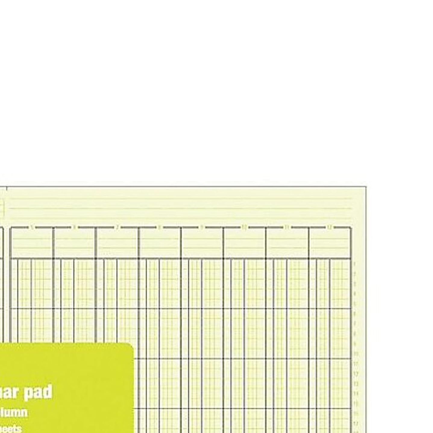 Staples Columnar Book, 12‑Column Accounting Ledger, Green Analysis Record Book,