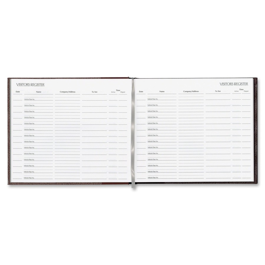 Rediform 57802 Visitor Register Book 128 Sheets Black