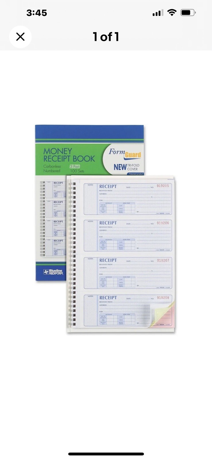 Rediform Formguard Receipt Book 8L808R Rediform Formguard 8L808R 077925018106