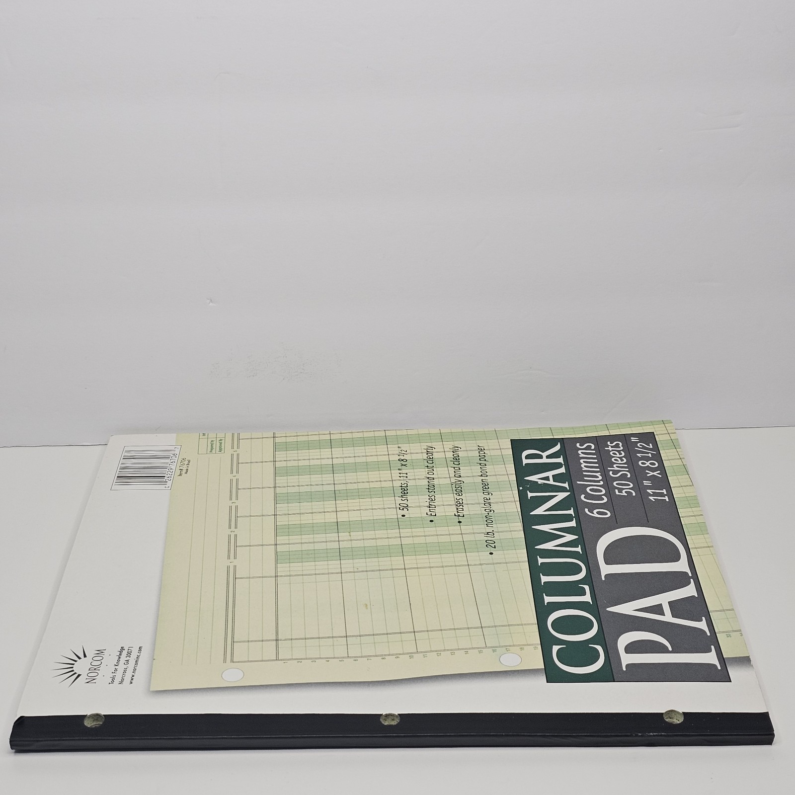 Norcom, Columnar Ledger Pad, 6 Columns, 8.5″ x 11″, Letter Size, 50 Sheets