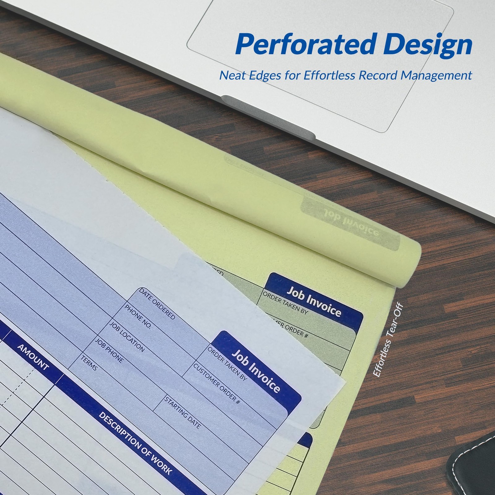 Harfesto Job Work Order Forms Large Size Contractor Invoice Book 8-1/2″ x 11-…