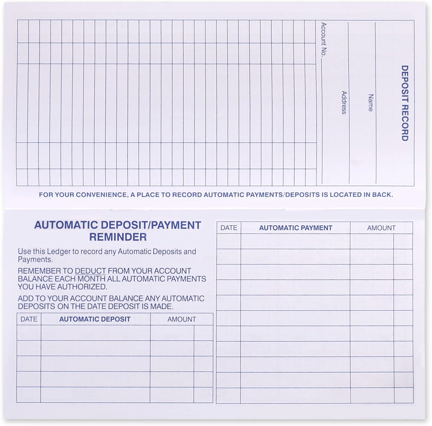24 Pack Checkbook Registers Personal Finance Ledger Book
