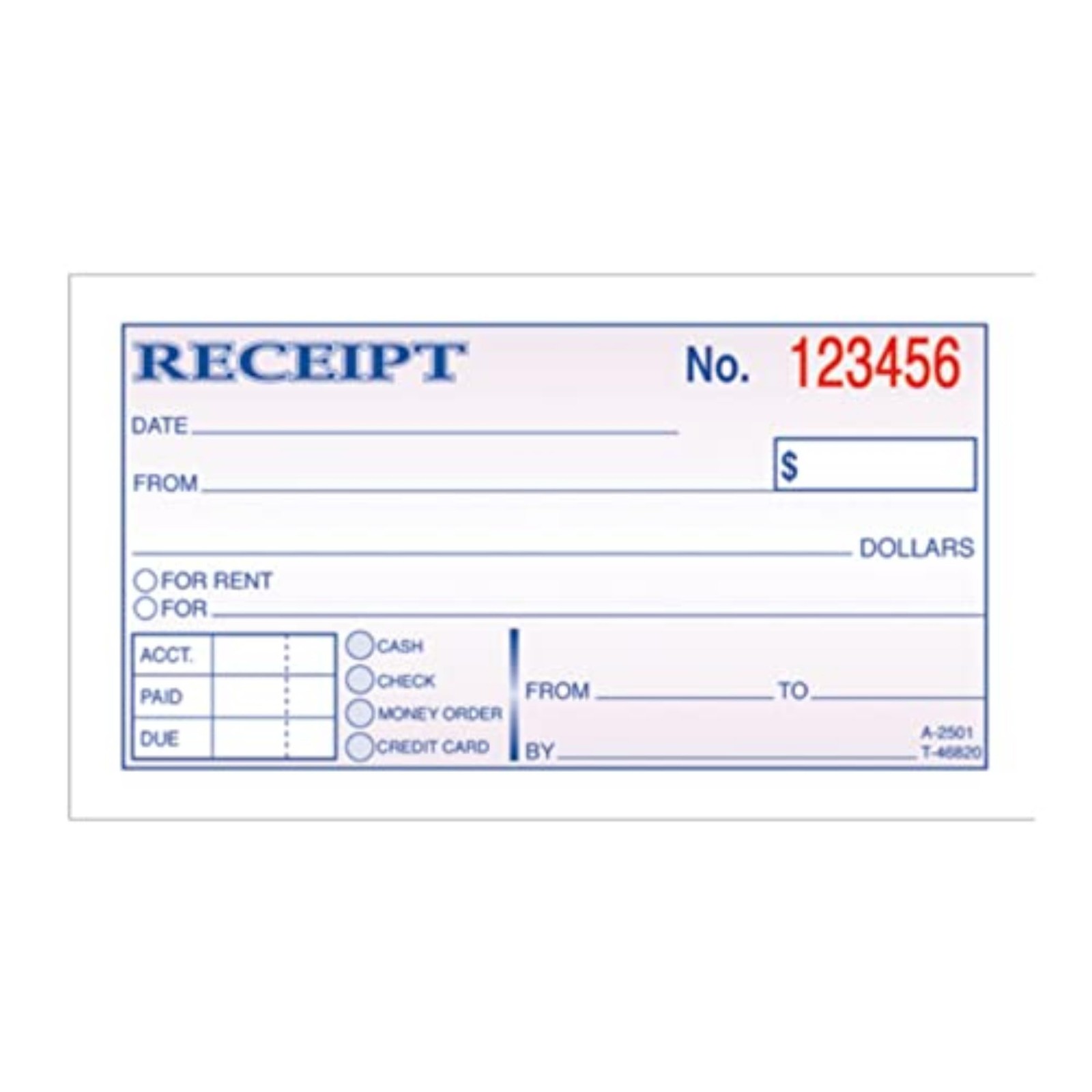 TOPS Money Receipt Book, 2-Part, Carbonless, 2 5/8 x 5 3/8 Inches, 50 Sheets,…