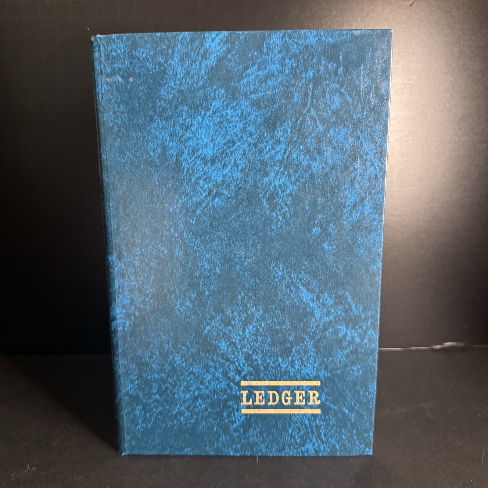 Vtg Ledger Account Book MEAD Blue Hardcover Record Accounting Sheets Never Used