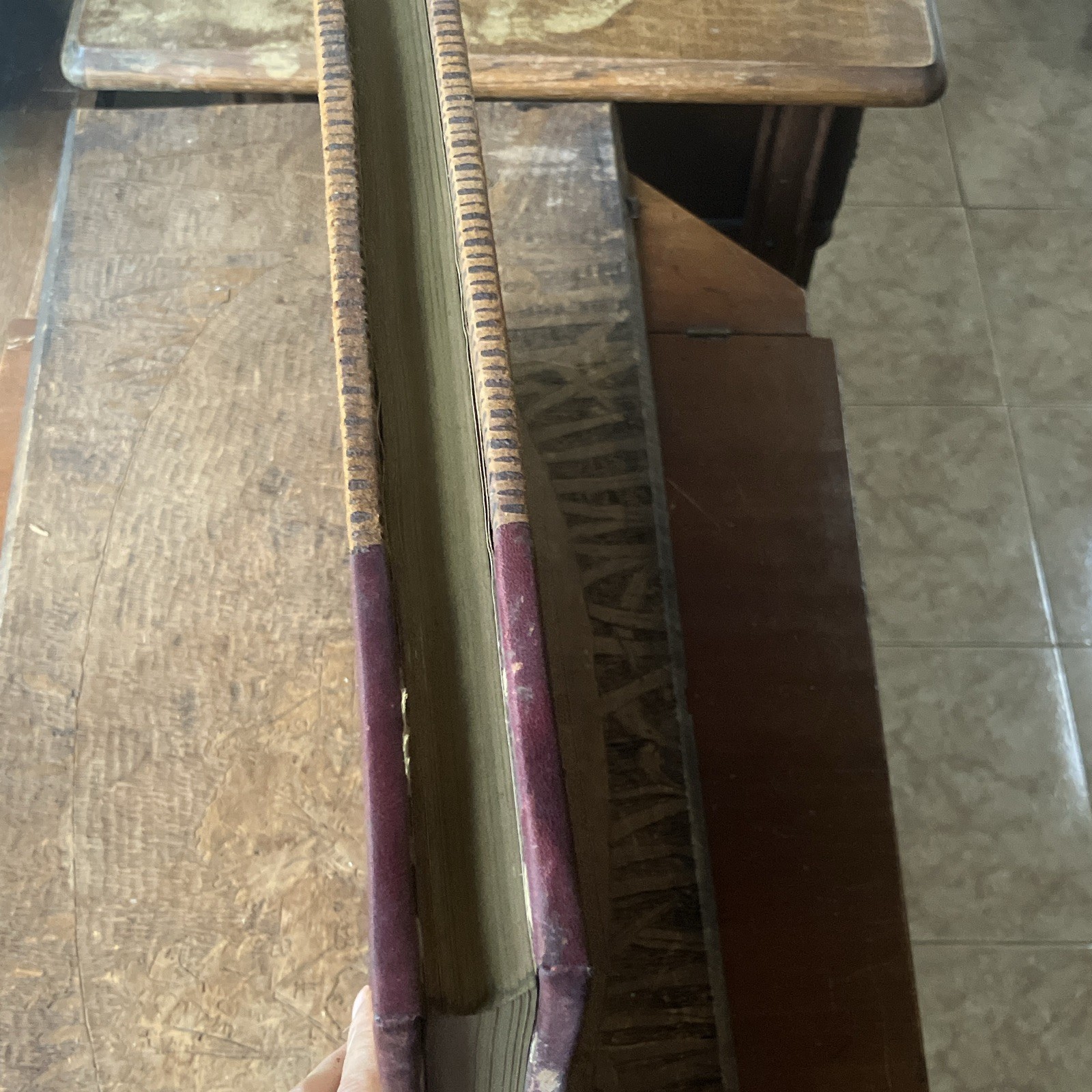 Antique 19th century Hardcover Blank Ledger .