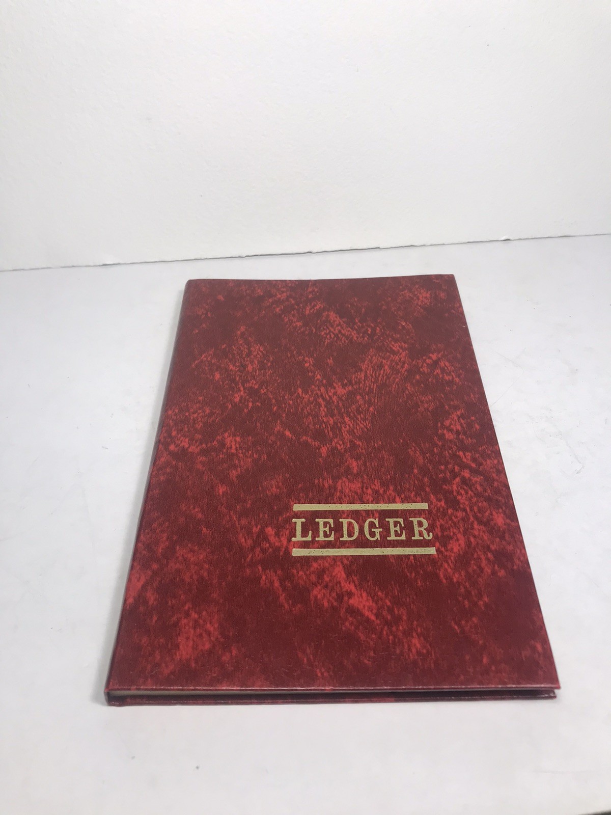 Mead Ledger Vintage Red Blank Bank Account Book Receipts Junk Journal Rare