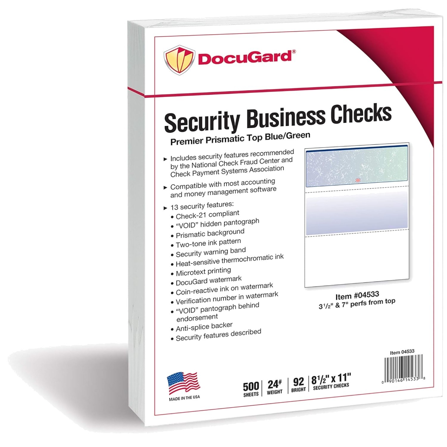 Business Check Paper – QuickBooks Compatible – 500 Sheets