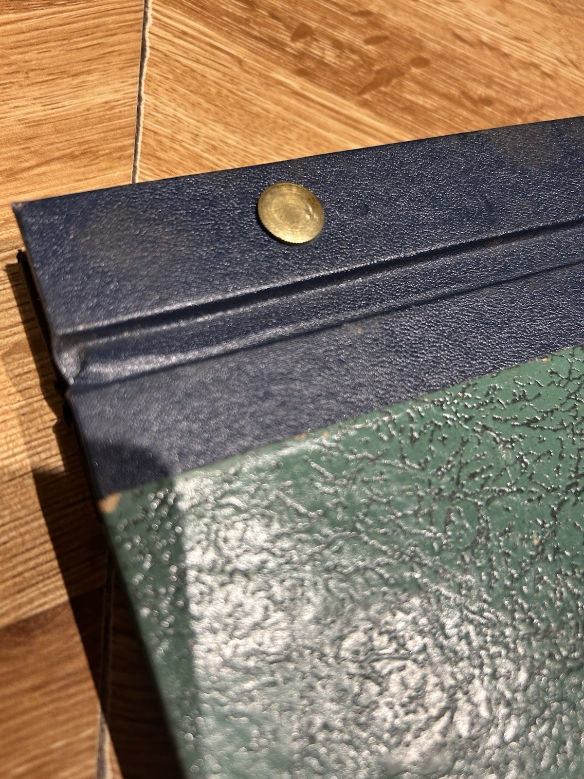 Vintage 2 Post Log Book Ledger 13 3/8 x 8 1/2 x 7/8