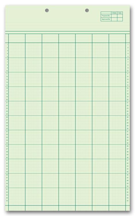 21140 Columnar Work Sheets 7 Columns 8 1/2 x 14″ QTY 12 PADS 50 SHEETS PER PAD
