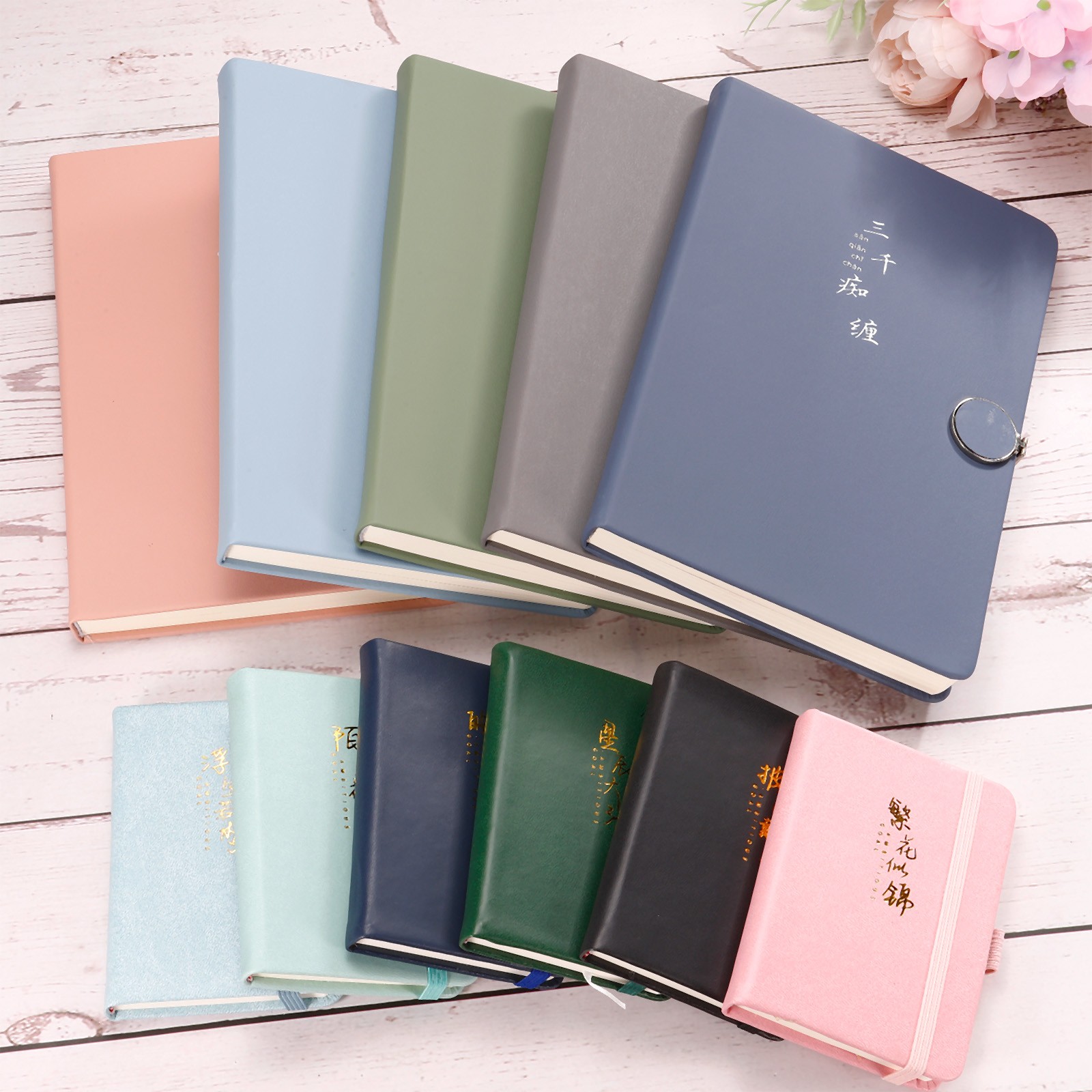 2Pcs A7 Pocket Notebook100 Sheets Thick Lined Paper Mini Memo Pads Dark Green