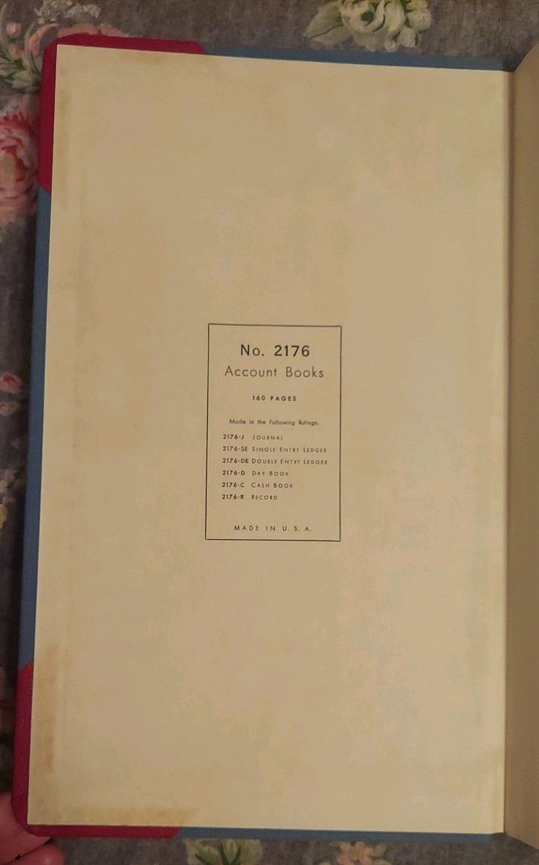 Vintage Cash or Day Book Journal No. 2176 Woolworth Ledger Herald Square