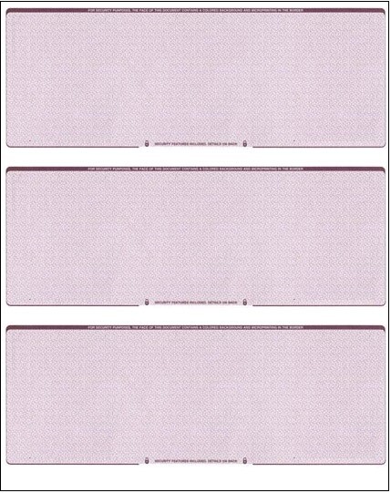 2500 Blank Check Stock Paper – 3 Checks Per Page – QuickBooks – Burgundy Diamond