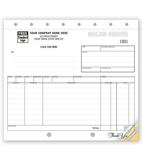 Classic Small Sales Orders / 8.5″ x 7″ / NEBS Deluxe 52