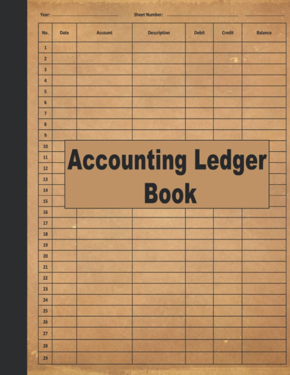 Accounting Ledger Book: Account Book, Bookkeeping Record Small…
