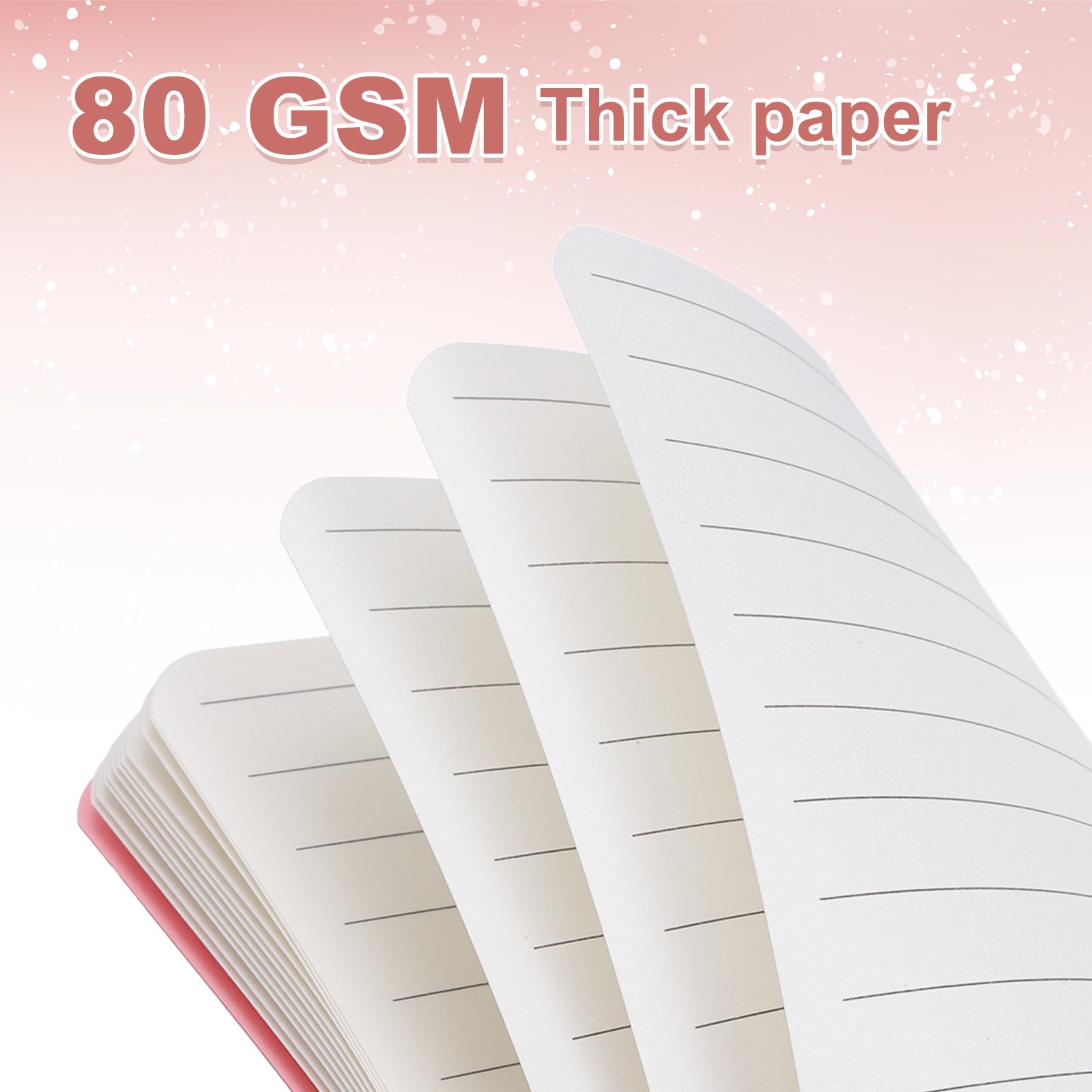 5 Pack A6 Notebook, A6 Journal Mini Notebook Pocket Kraft,Pink