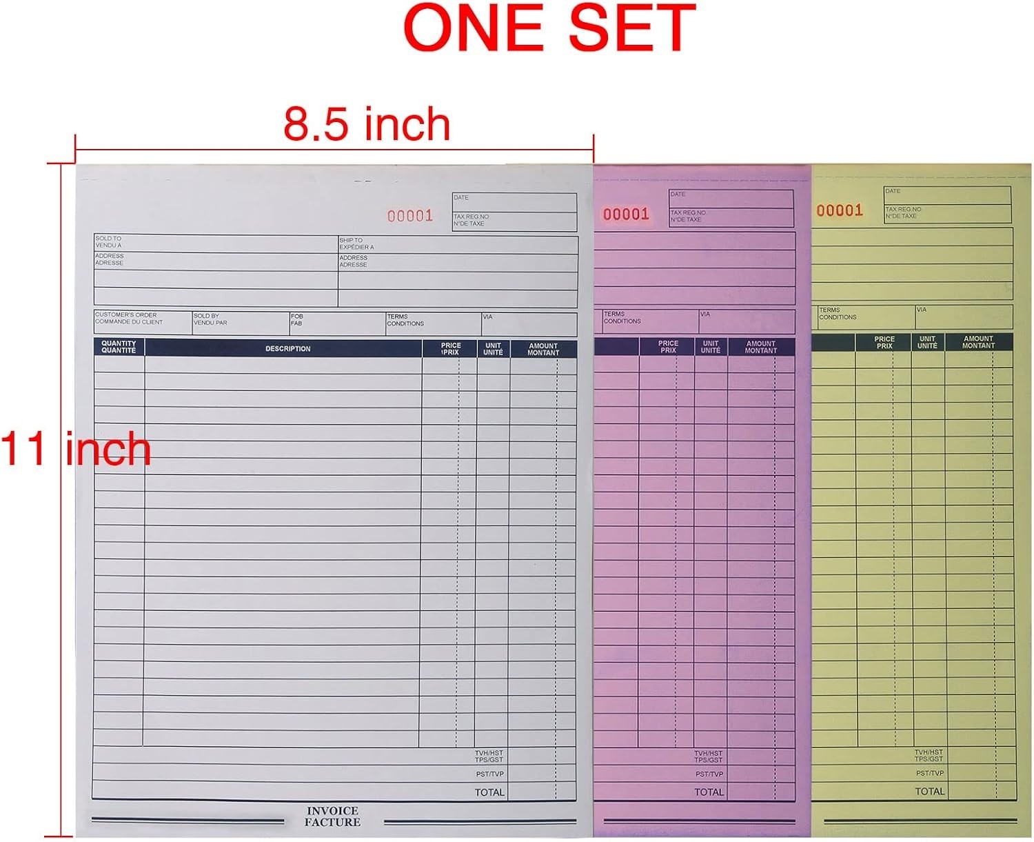 Sales Order Book, 3-Part, Carbonless Forms with White, Yellow, and Pink Copie…