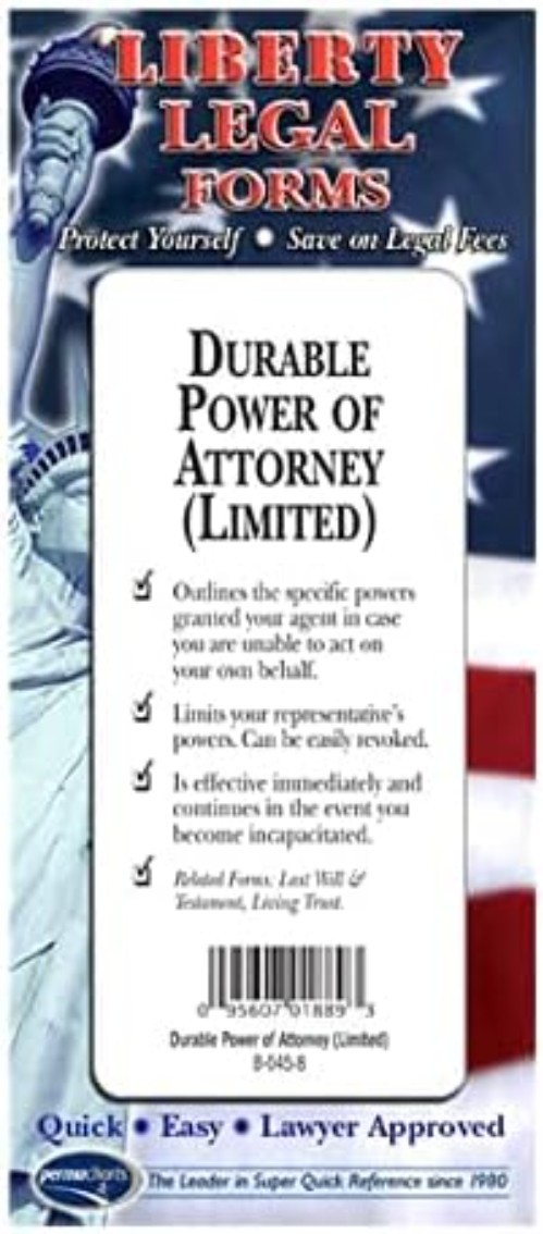 Limited Durable Power of Attorney Kit with Step-by-Step Guide – All States Valid