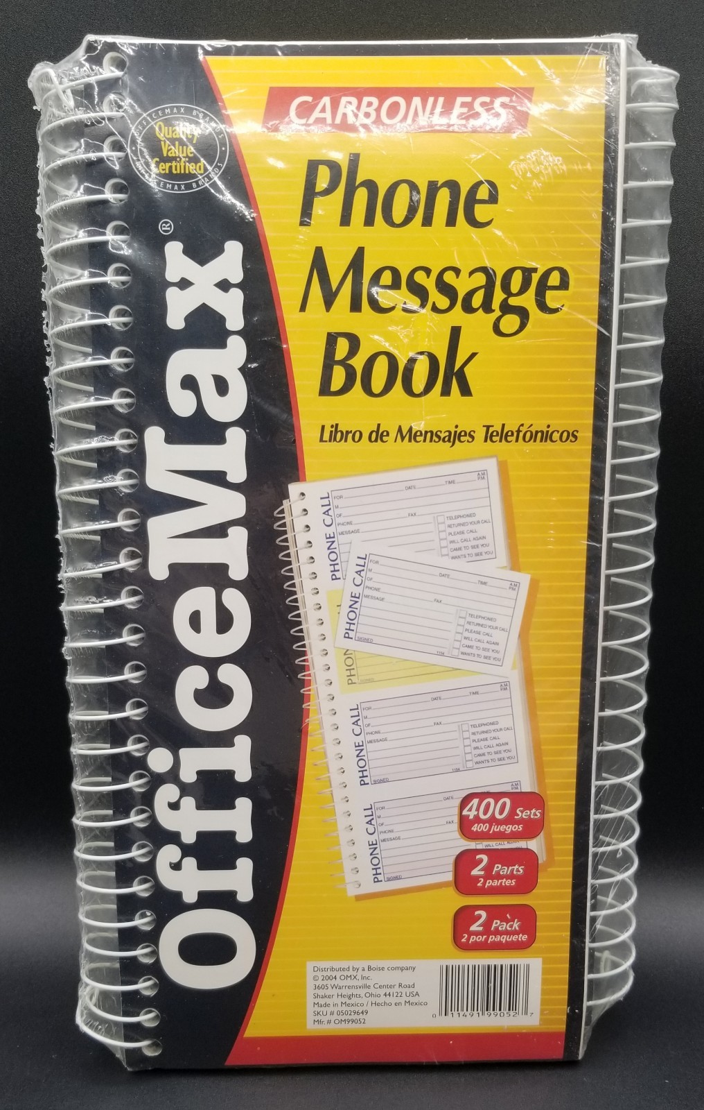 OfficeMax Message Book Set of 2 In Package Carbonless Duplicate
