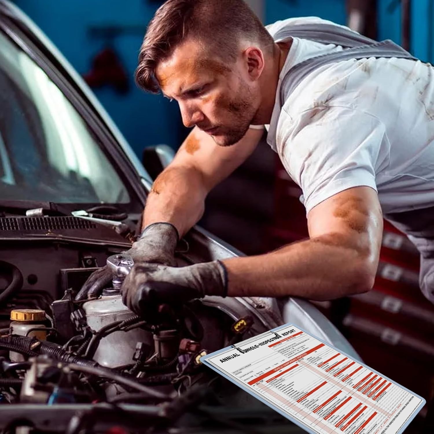 Annual Vehicle Inspection Report Form and Label, 25-Pack 3-Layer Vehicle Insp