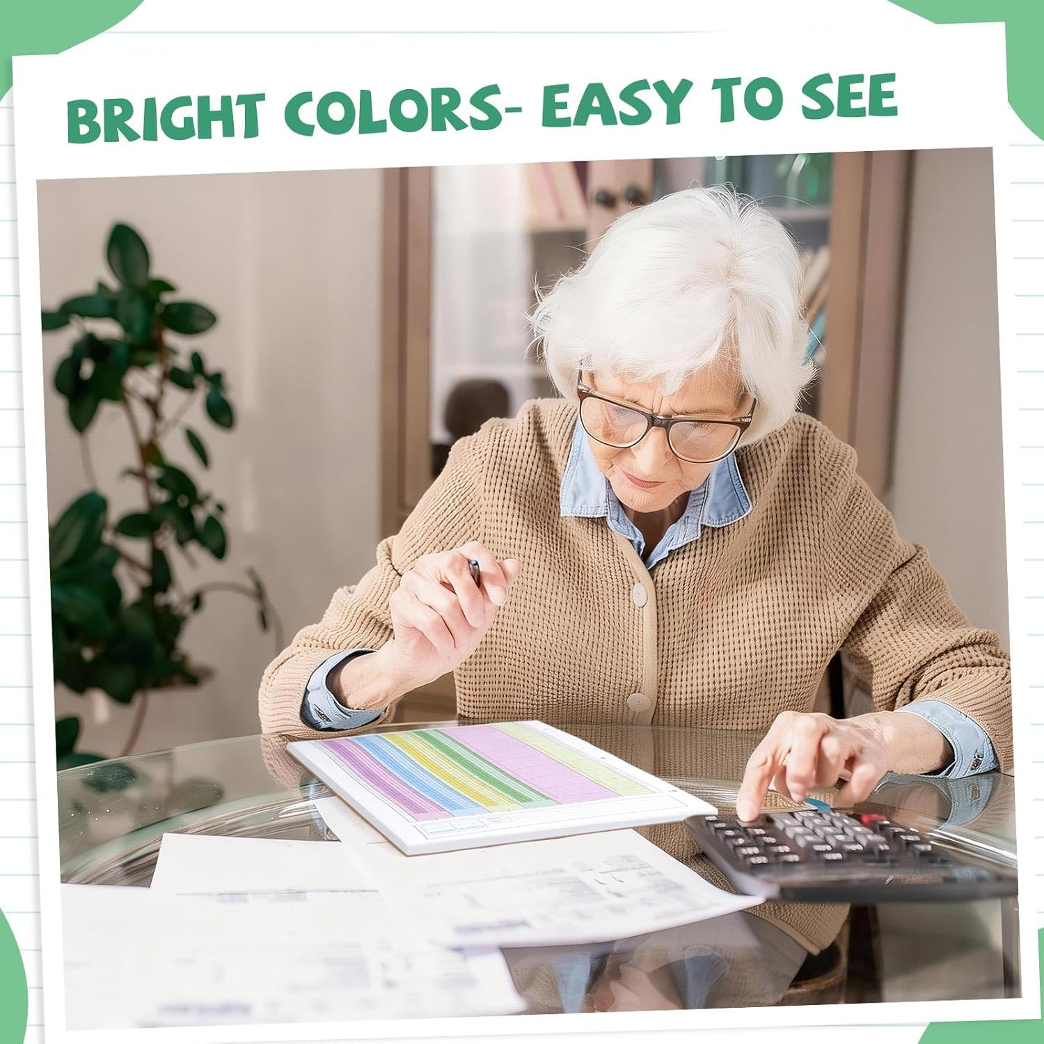 2 Pads 4 Column Ledger Book Colorful Analysis Pad 8.5″ X 11″ 100 Sheets 4 Column