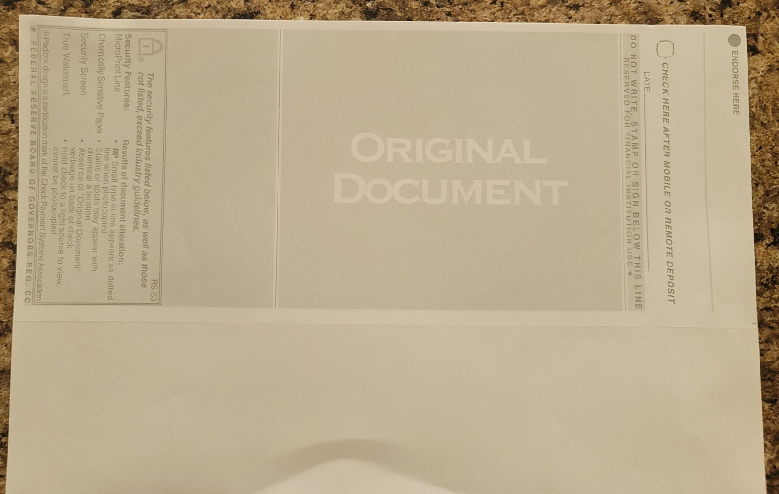 Top Blank Format ▪︎ Check Stock ▪︎ 500 Checks ▪︎ 0BLT8310 ▪︎ (Blue Diamond)