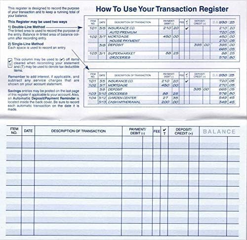 12 Checkbook Transaction Registers 262728 Calendars Made in USA