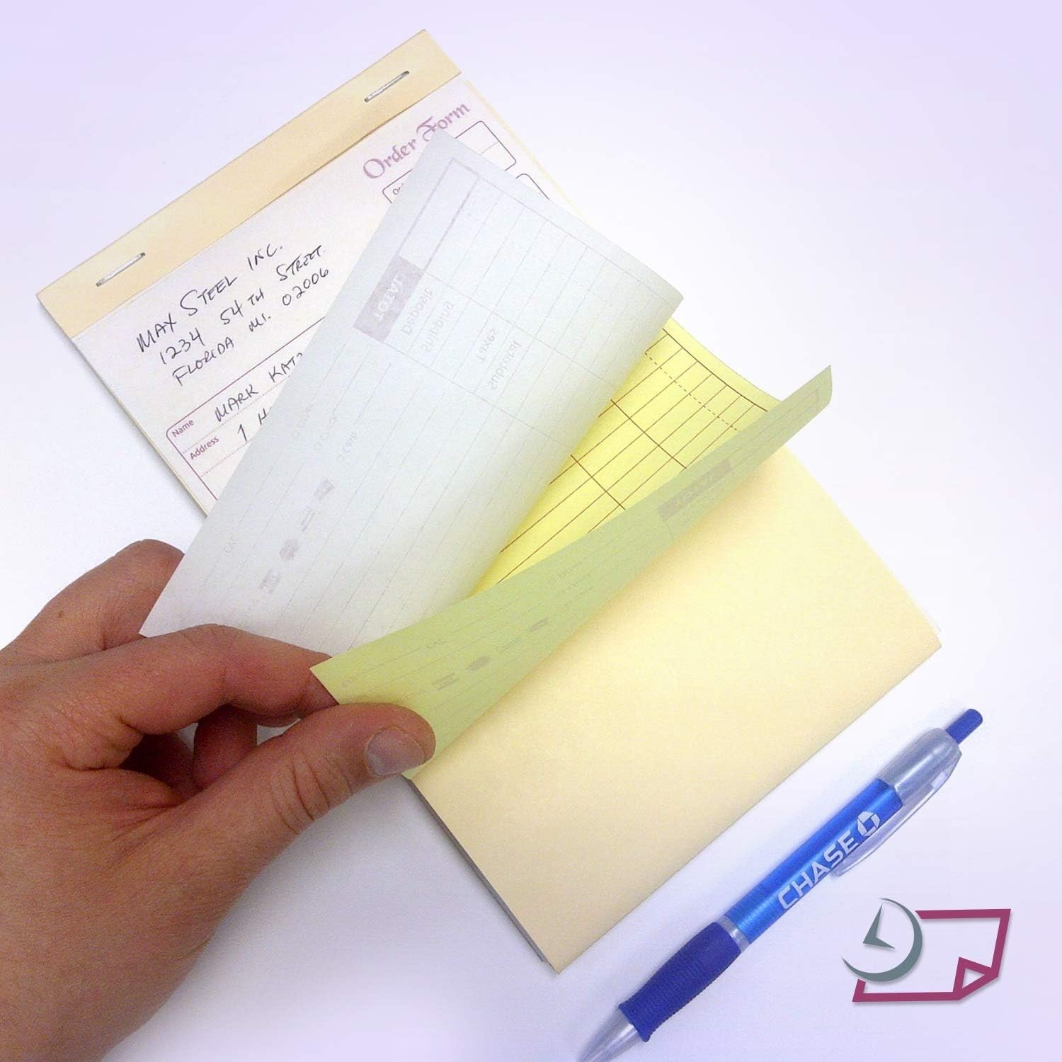 Wraparound NCR Order Forms – 50 Carbonless Sets, Perfect for Customer Orders