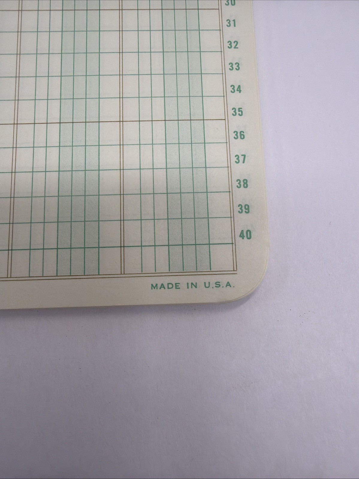 1968 Wilson Jones Write Columnar Pad Green G7506 6 Columns Accounting Ledger