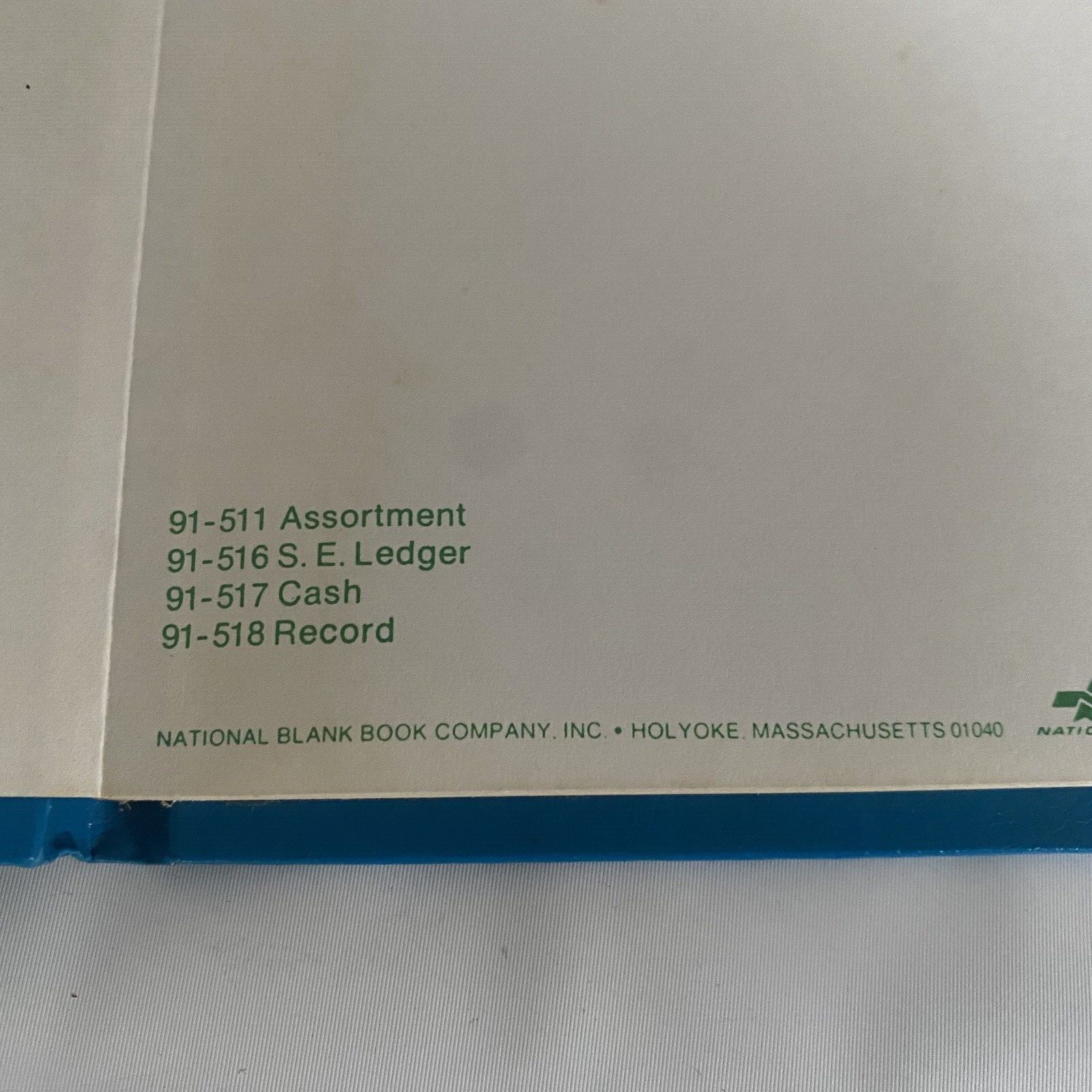 SimpleX Account Book Cash Record S.E. LEDGER BOOK NATIONAL BLANK BOOK CO. VTG