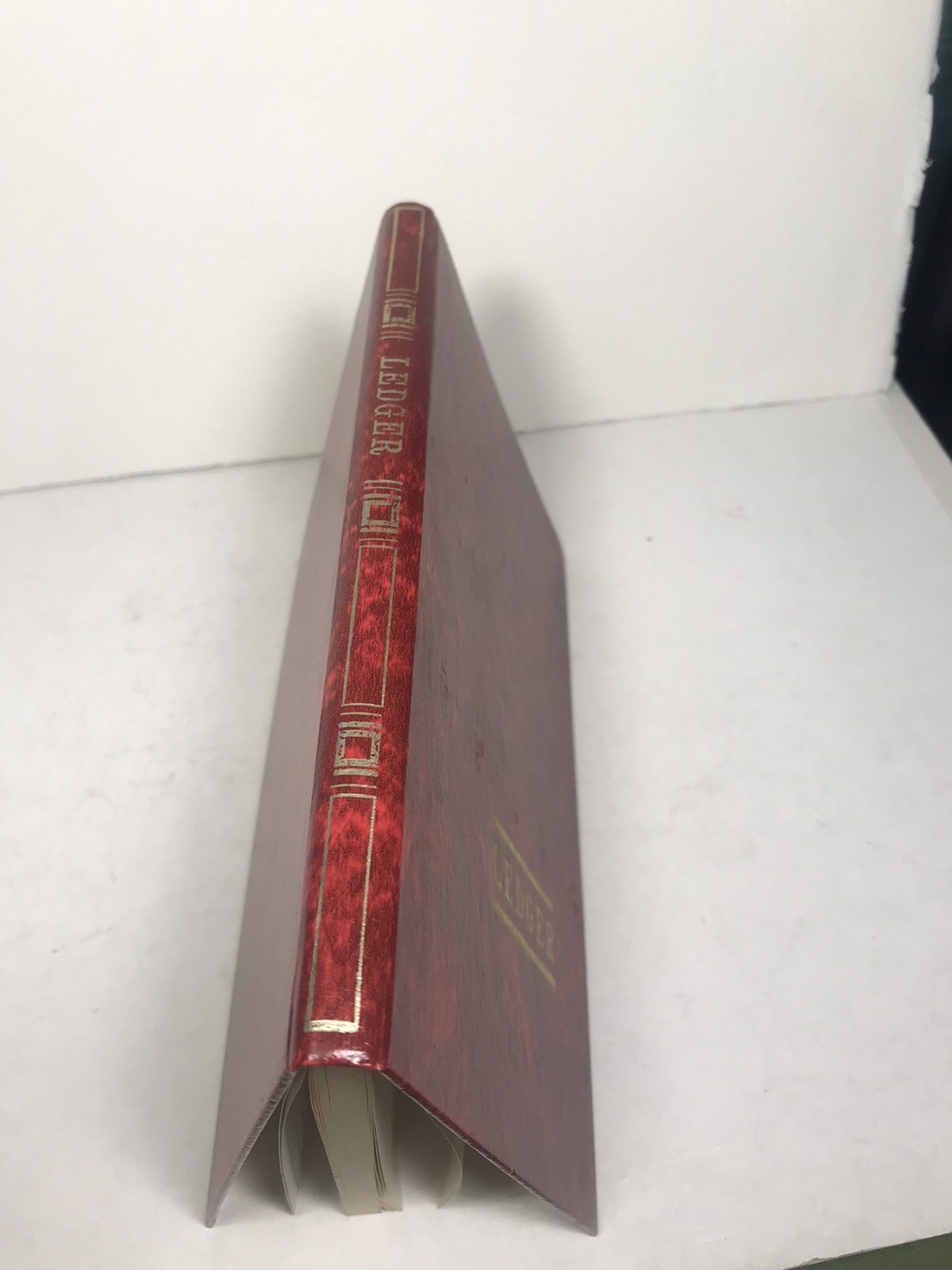 Mead Ledger Vintage Red Blank Bank Account Book Receipts Junk Journal Rare