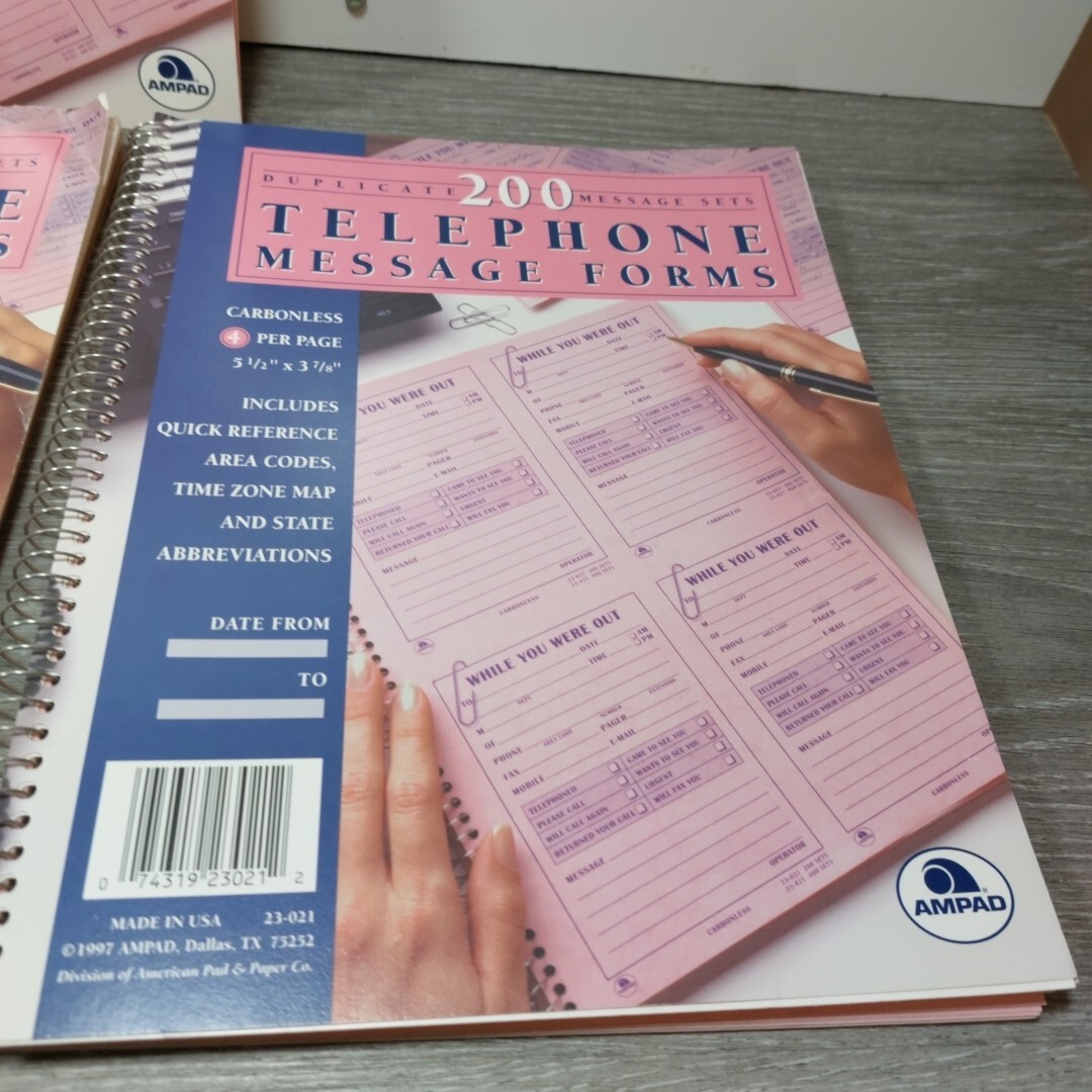 5 – Ampad Duplicate 200 Message Sets Telephone Message Form“While You Were Out”.