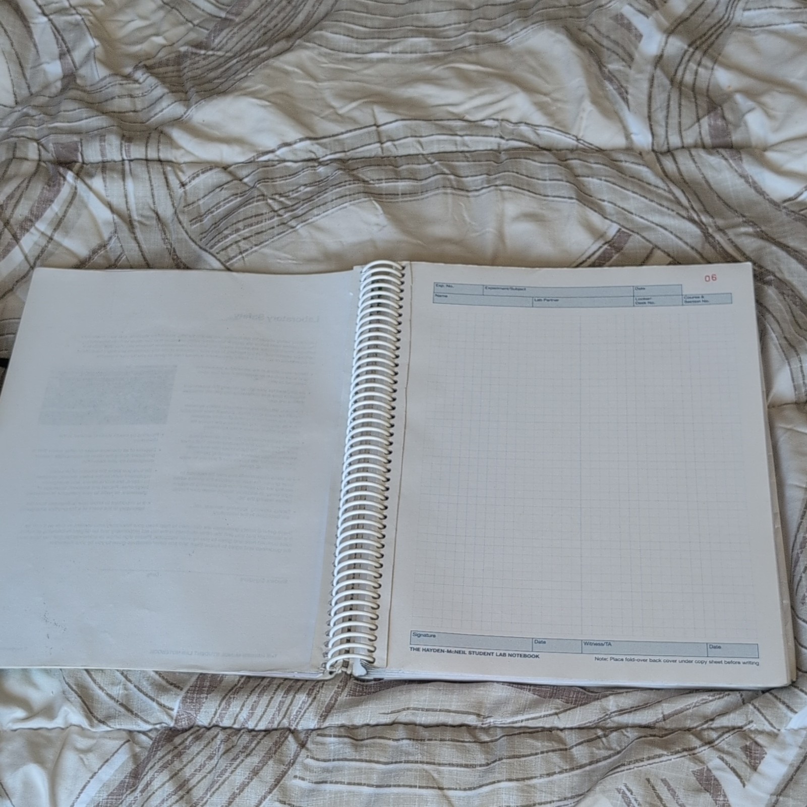 Hayden-McNeil Lab Solutions Student Lab Notebook Spiral Bound (5pgs Missing)