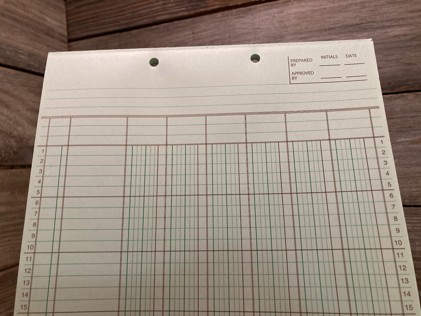Accounting/Bookkeeping Column Ledger 44 Lines 14”x8.5” Sheets 8 Rows 150 Sheets