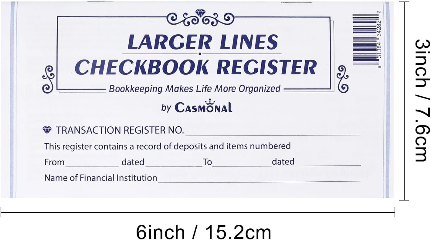 Portable Check Registers (12-Pack) for Effortless Financial Management on-the-Go