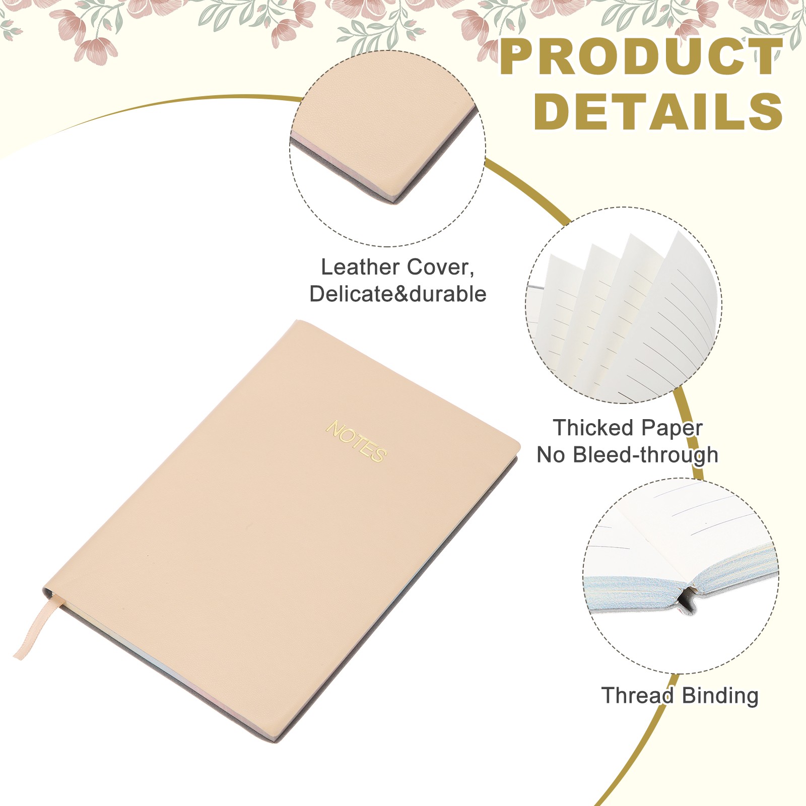 Line Notebook, C6 Pocket Journal Notebook, Light Yellow