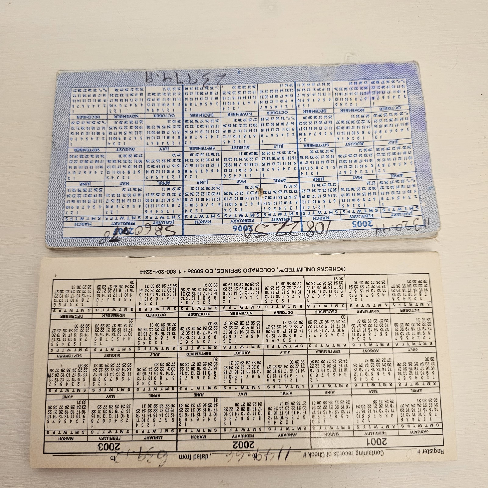 2000s ephemera, Deluxe & Checks Unlimited Transaction Register and Checkbook