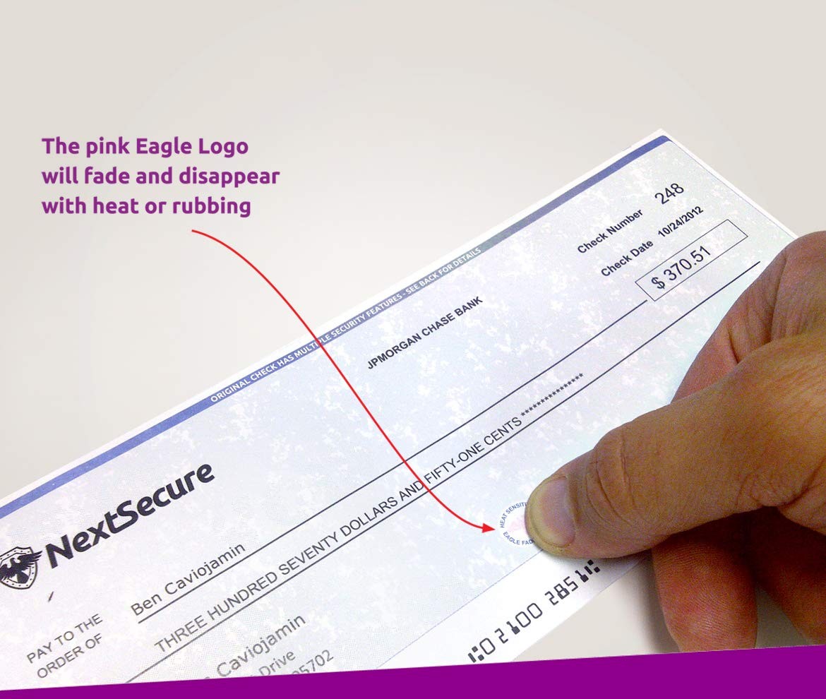 Premium Blank Check Stock – 8.5×11″, 500 Sheets, Red-Blue Prismatic