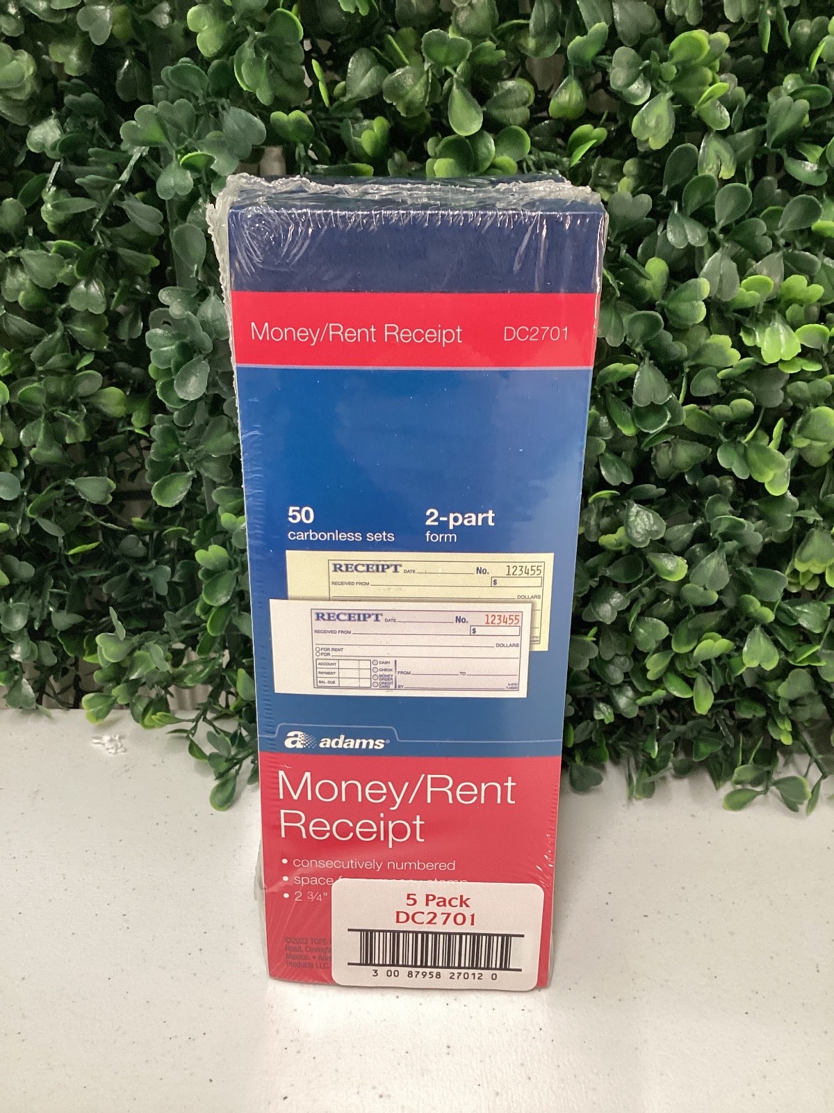 Adams DC2701 Money/Rent Receipt Books 5 Pack