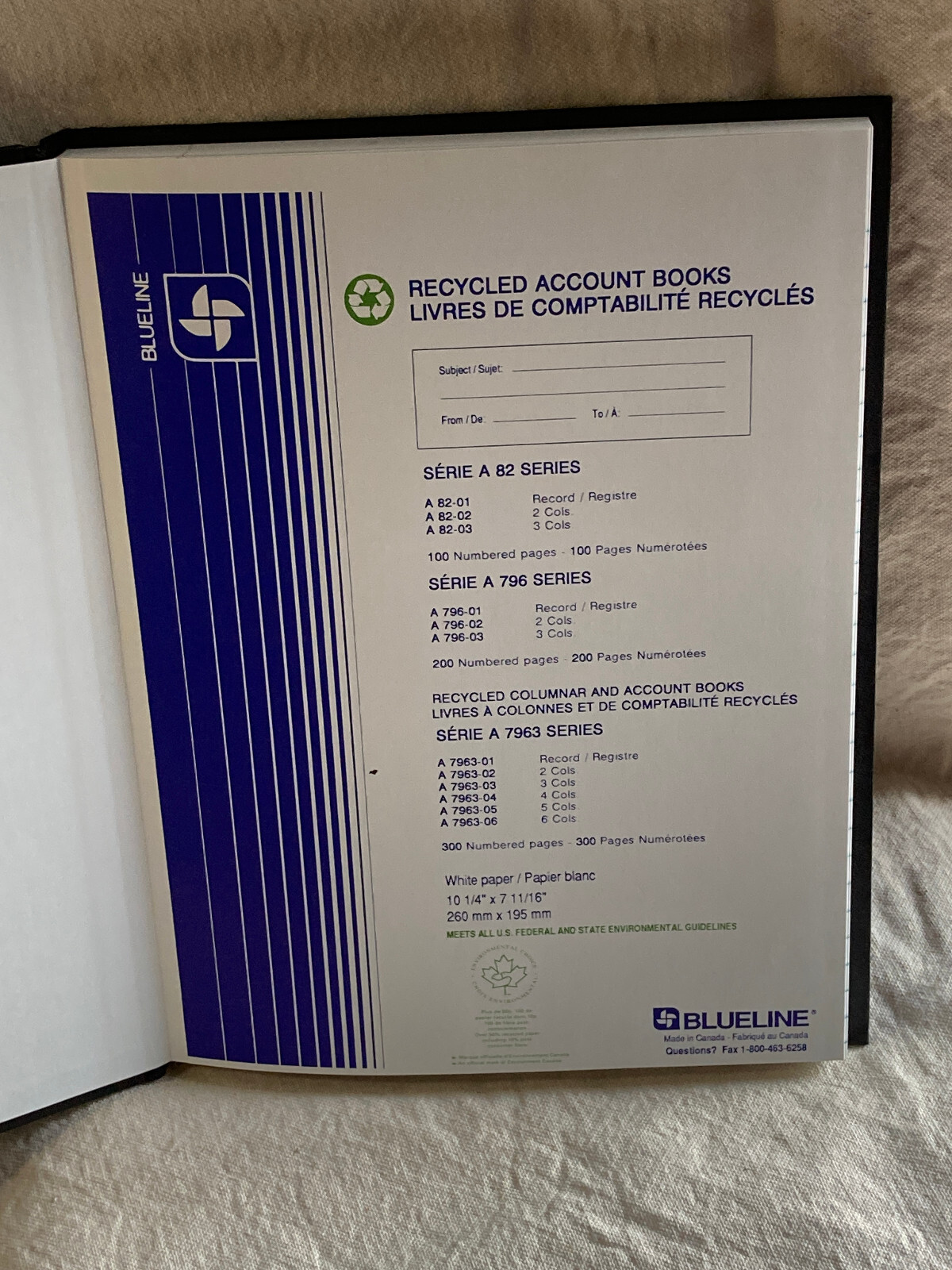Black Hardcover Accounting Record Book for Tracking Financial Balances