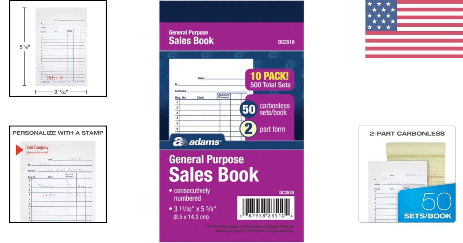 Pocket-Sized 50 Set Carbonless Sales Book – Perfect for Sales Professionals